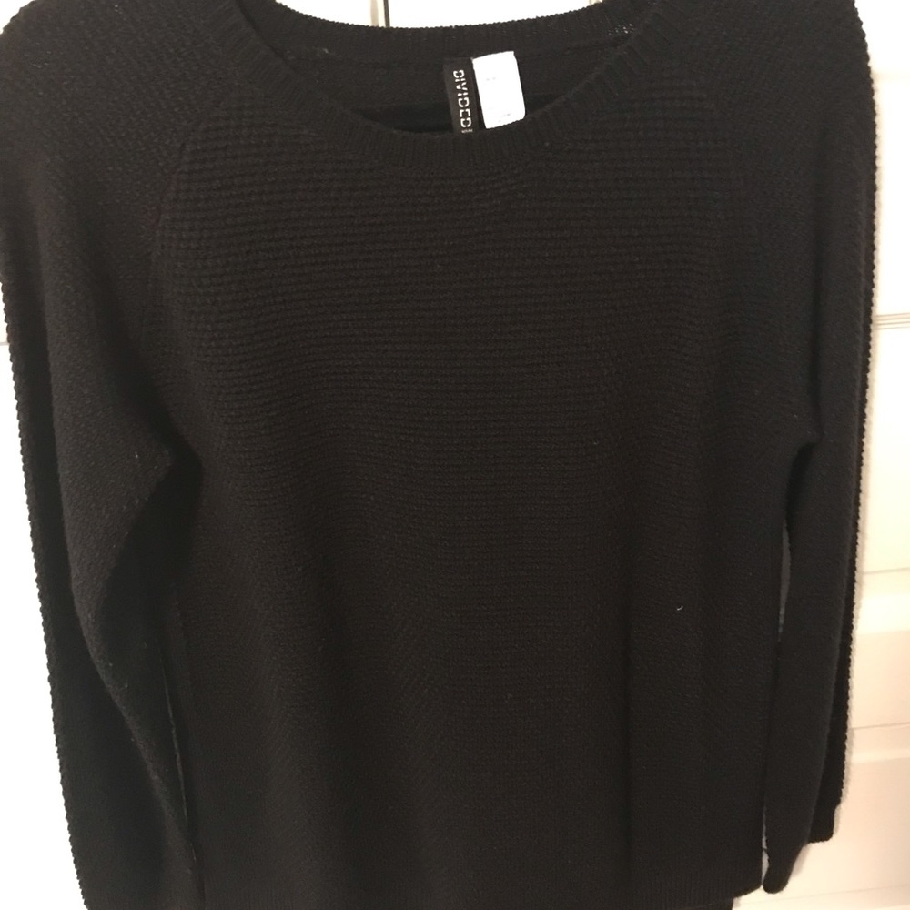 black sweater